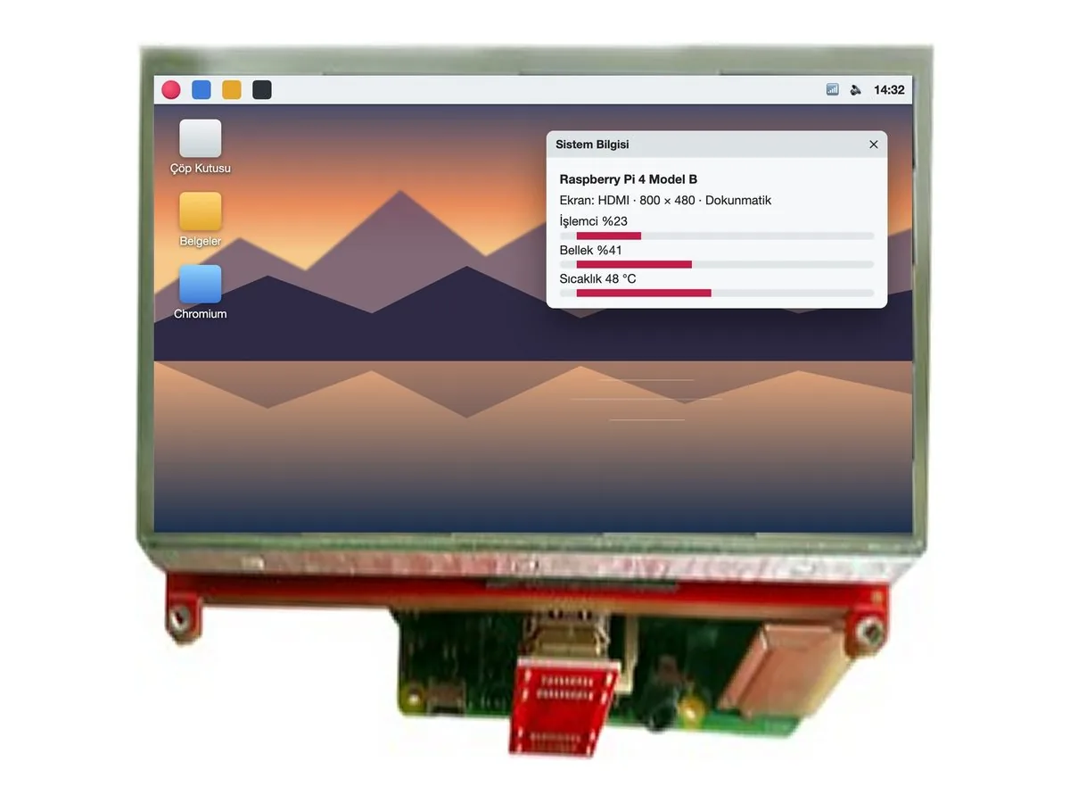 AirHMI HDMI Ekran 5" Rezistif Dokunmatik